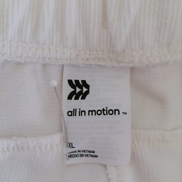 All In Motion Womens White Pull On Crop Lightweight Drawstring Pants Size XL - Picture 5 of 6